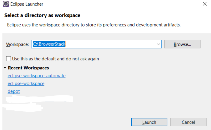 Create Workspace in Eclipse Create Workspace in Eclipse