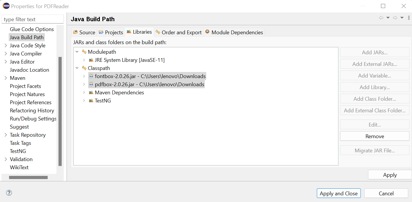 Java build path Java build path