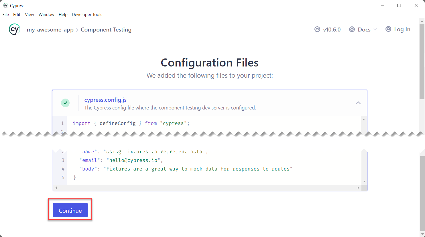 Component testing Component testing