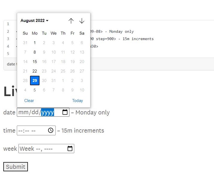 date element google chrome date element google chrome