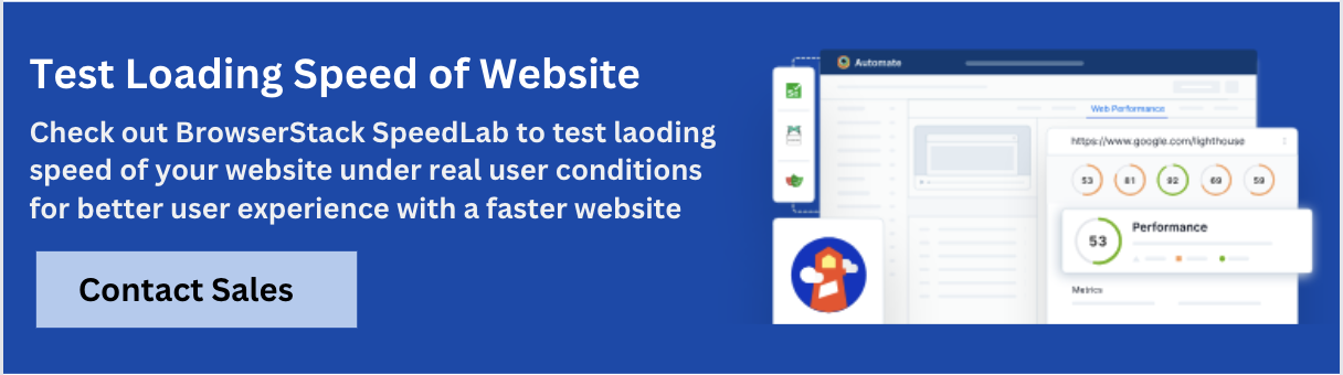 BrowserStack SpeedLab Banner BrowserStack SpeedLab Banner