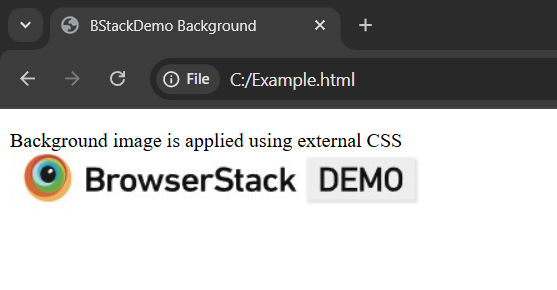 Add background images in HTML using external CSS Add background images in HTML using external CSS