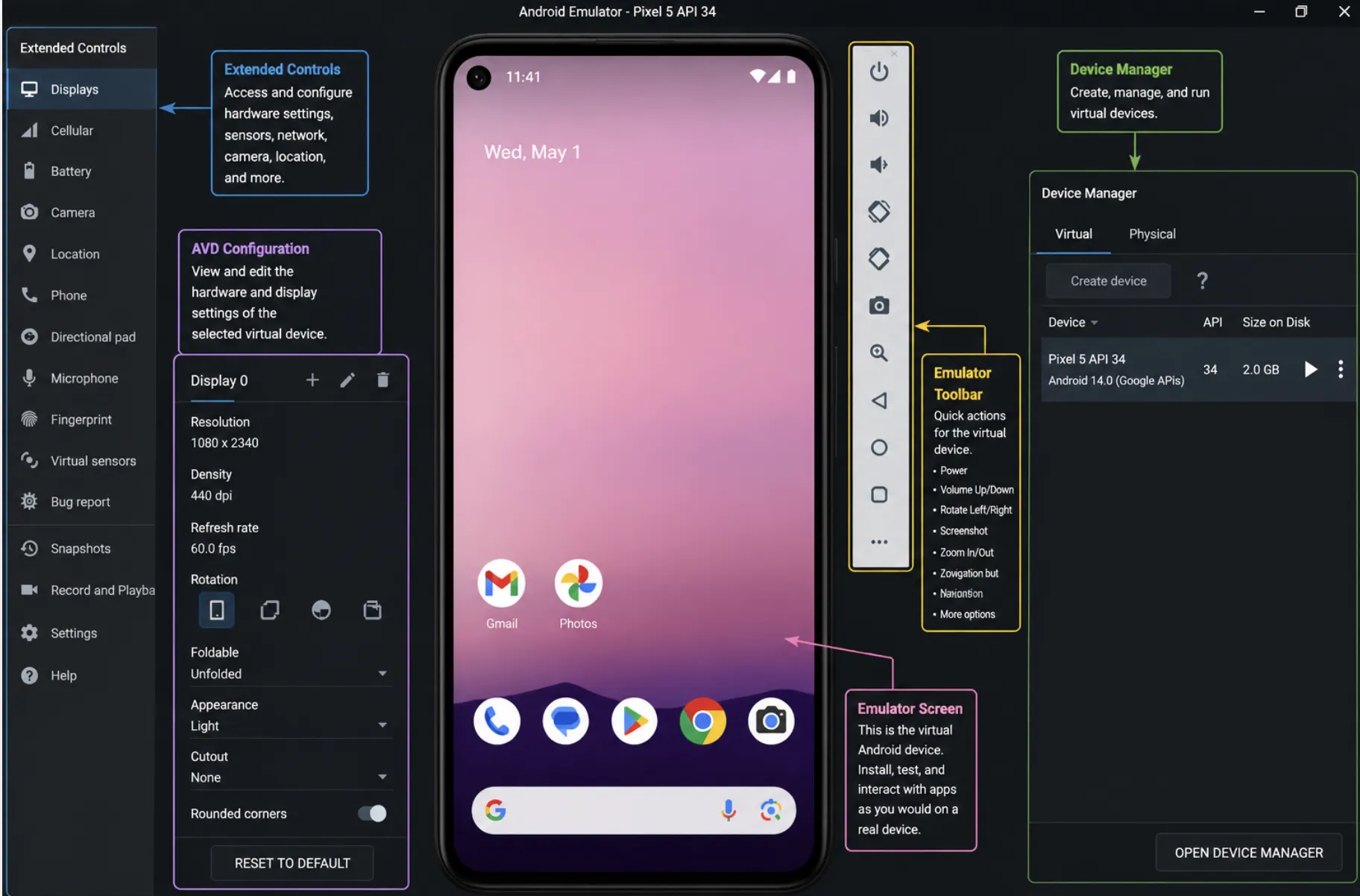Android emulator Android emulator
