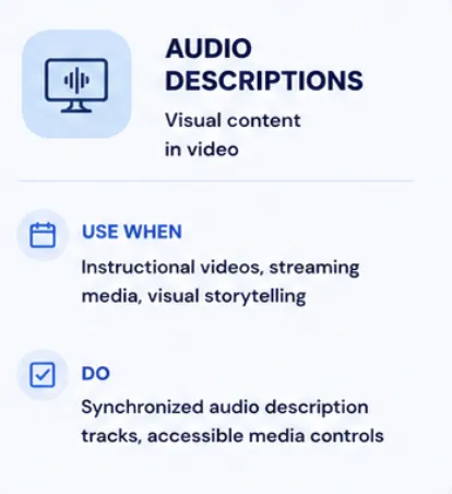 Audio Description accessibility Audio Description accessibility