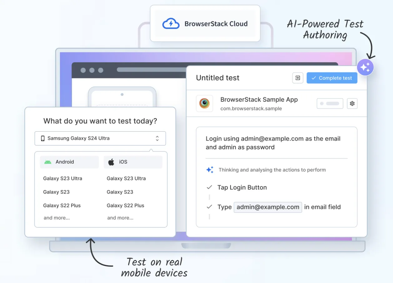 Browserstack app low code tool Browserstack app low code tool