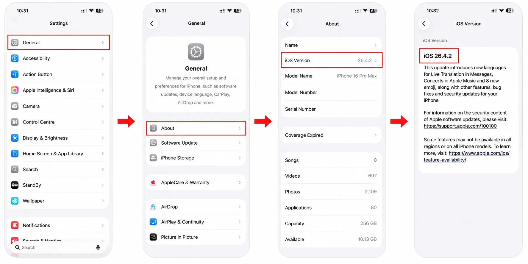 Check the iOS Version Check the iOS Version